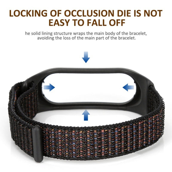 For Xiaomi Mi Band 6 Nylon Weave Watch Bands(Powder Sand)