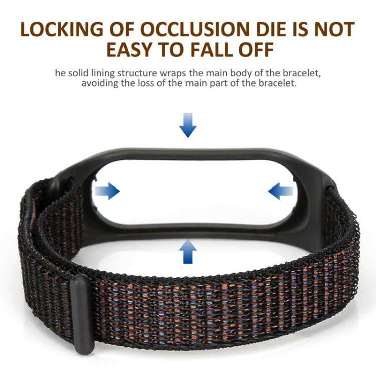 For Xiaomi Mi Band 6 Nylon Weave Watch Bands(Powder Sand)