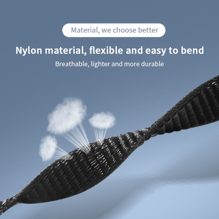 For Xiaomi Mi Band 6 Nylon Weave Watch Bands(Powder Sand)
