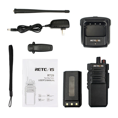 RETEVIS RT29 10W UHF 400-480MHz 16CHS Two Way Radio Handheld Walkie Talkie, US Plug(Black) - free shipping - PMC Jewellery - Order now!