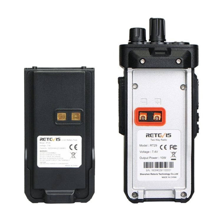 RETEVIS RT29 10W UHF 400-480MHz 16CHS Two Way Radio Handheld Walkie Talkie, US Plug(Black) - free shipping - PMC Jewellery - Order now!