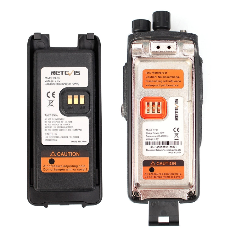 RETEVIS RT83 10W 400-470MHz 1024CHS Waterproof DMR Digital Dual Time Two Way Radio Walkie Talkie, GPS Version(Black) - free shipping - PMC TechLife - Order now!