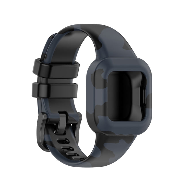 Compatible with Garmin Vivofit JR3 Silicone Printing Watch Band(Camouflage Gray)