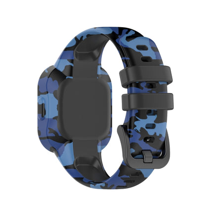 Compatible with Garmin Vivofit JR3 Silicone Printing Watch Band(Camouflage Blue) - Watch Bands by PMC Jewellery | Online Shopping South Africa | PMC Jewellery | Buy Now Pay Later Mobicred