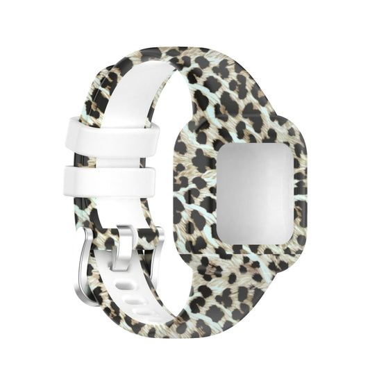 Compatible with Garmin Vivofit JR3 Silicone Printing Watch Band(Leopard) - Watch Bands by PMC Jewellery | Online Shopping South Africa | PMC Jewellery | Buy Now Pay Later Mobicred