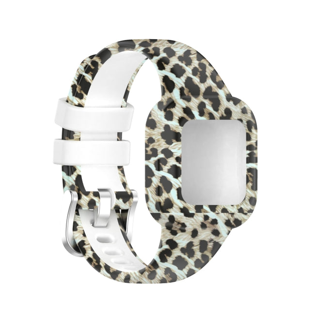 Compatible with Garmin Vivofit JR3 Silicone Printing Watch Band(Leopard)