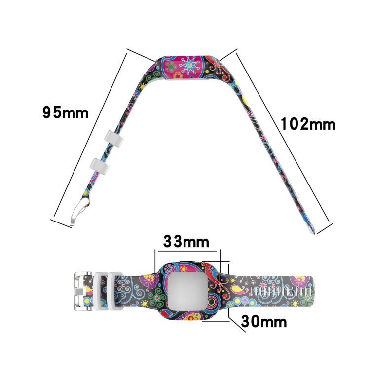 Compatible with Garmin Vivofit JR3 Silicone Printing Watch Band(Camouflage Blue) - Watch Bands by PMC TechLife | Online Shopping South Africa | PMC TechLife | Buy Now Pay Later Mobicred