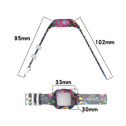 Compatible with Garmin Vivofit JR3 Silicone Printing Watch Band(Camouflage Blue) - Watch Bands by PMC Jewellery | Online Shopping South Africa | PMC Jewellery | Buy Now Pay Later Mobicred