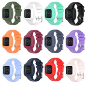 Compatible with Garmin Vivofit JR3 Silicone Pure Color Watch Band(Dark Green)