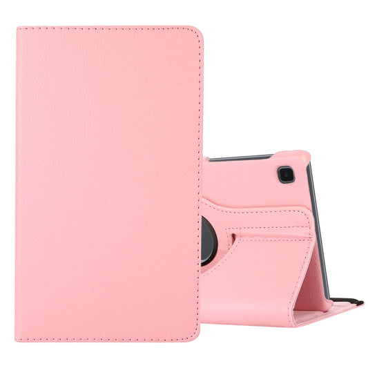For Samsung Galaxy A7 Lite T220 360 Degree Rotation Litchi Texture Flip Leather Case with Holder(Pink) - free shipping - PMC Jewellery - Order now!