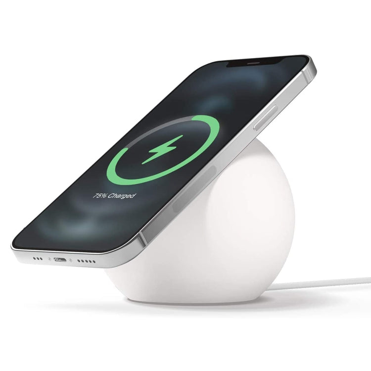 Silicone Pellet Magsafe Magnetic Charger Holder for iPhone 12 Series(White) - Desktop Holder by PMC TechLife | Online Shopping South Africa | PMC TechLife