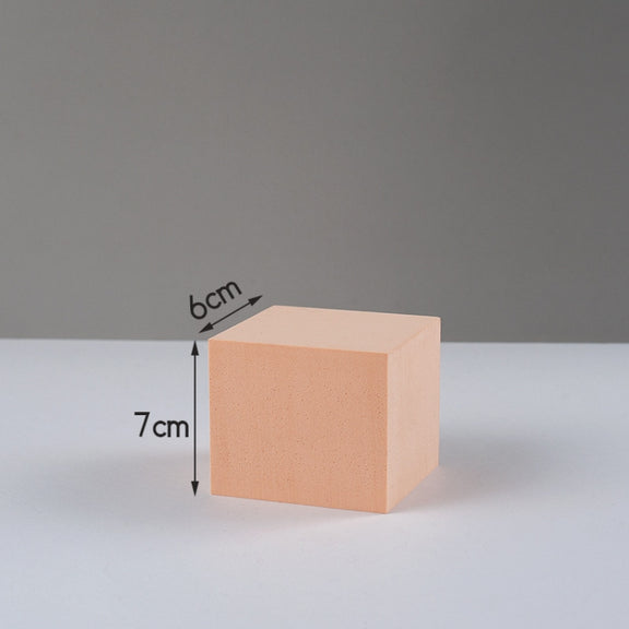 7 x 7 x 6cm Cuboid Geometric Cube Solid Color Photography Photo Background Table Shooting Foam Props(Flesh Color)