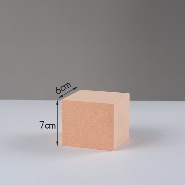 7 x 7 x 6cm Cuboid Geometric Cube Solid Color Photography Photo Background Table Shooting Foam Props(Flesh Color)
