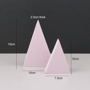 2 x Triangles Combo Kits Geometric Cube Solid Color Photography Photo Background Table Shooting Foam Props (Pink)