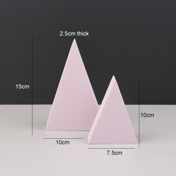 2 x Triangles Combo Kits Geometric Cube Solid Color Photography Photo Background Table Shooting Foam Props (Pink)