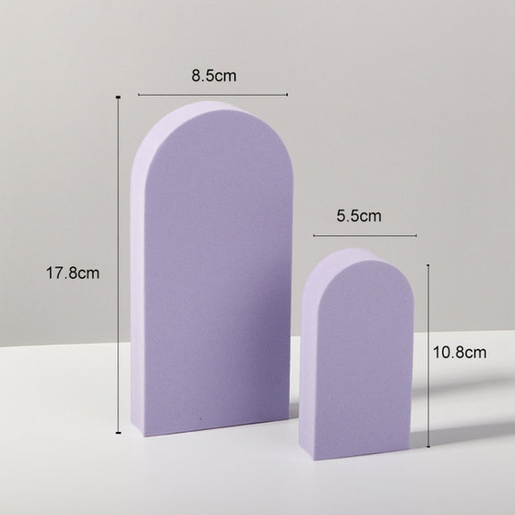 2 x Door Combo Kits Geometric Cube Solid Color Photography Photo Background Table Shooting Foam Props (Purple)
