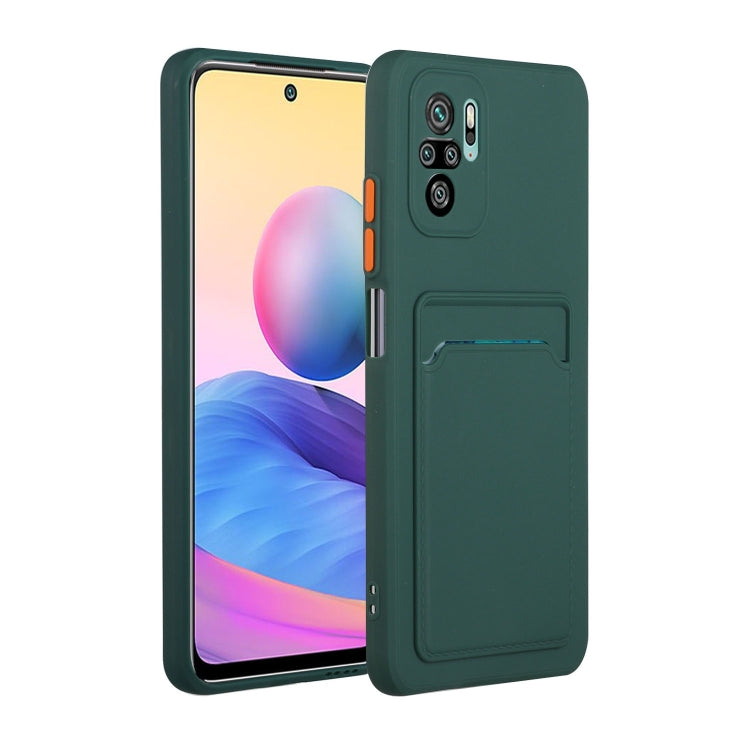 For Xiaomi Redmi Note 10 Pro Card Slot Design Shockproof TPU Protective Case(Dark Green) - free shipping - PMC TechLife - Order now!