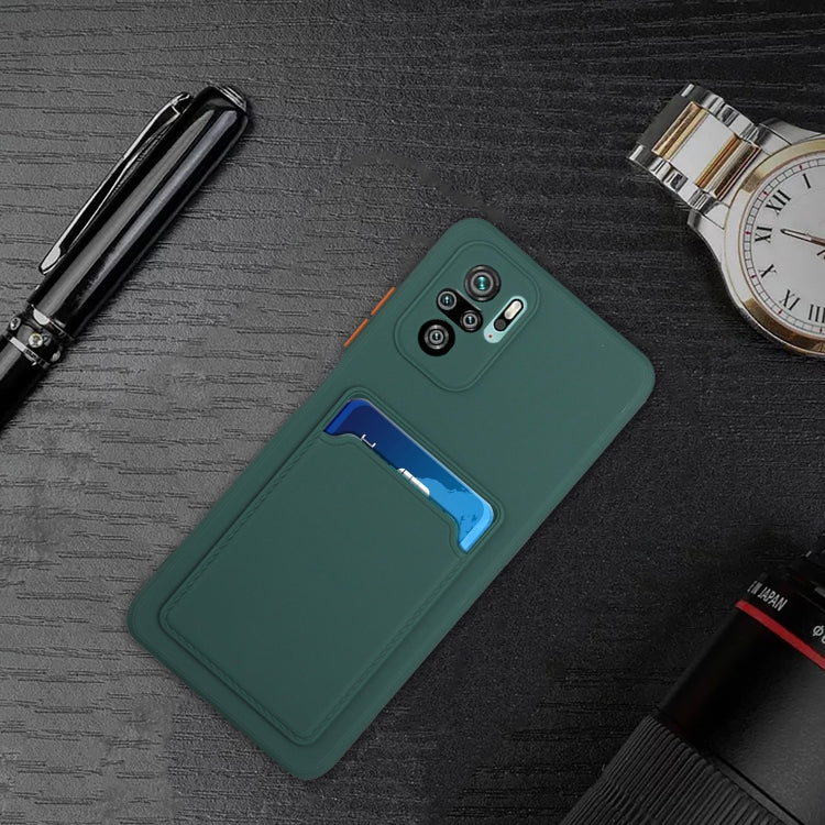 For Xiaomi Redmi Note 10 Pro Card Slot Design Shockproof TPU Protective Case(Dark Green) - free shipping - PMC TechLife - Order now!