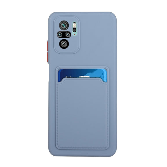 For Xiaomi Redmi Note 10 Pro Card Slot Design Shockproof TPU Protective Case(Gray)