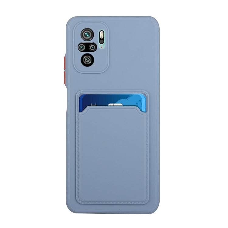 For Xiaomi Redmi Note 10 Pro Card Slot Design Shockproof TPU Protective Case(Gray)