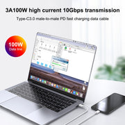 T087 20W USB-C / Type-C + USB Ports Charger with 100W Type-C to Type-C Fast Charging Cable 1m, EU Plug