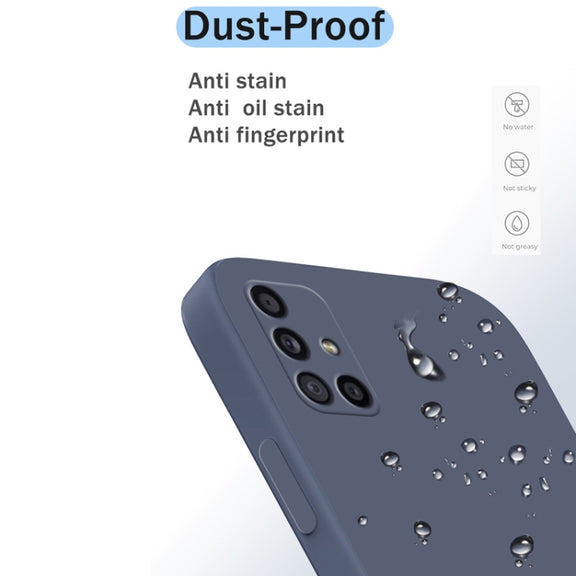 For Samsung Galaxy M51 Solid Color Imitation Liquid Silicone Straight Edge Dropproof Full Coverage Protective Case(Black)