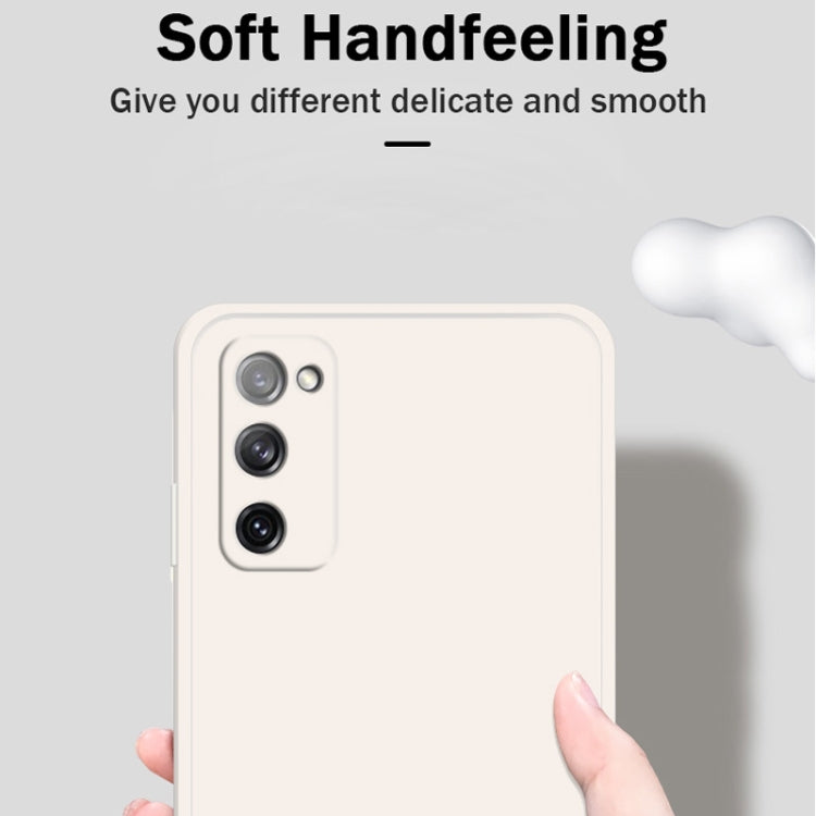 For Samsung Galaxy S20 FE Solid Color Imitation Liquid Silicone Straight Edge Dropproof Full Coverage Protective Case(Red) - free shipping - PMC TechLife - Order now!