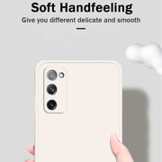 For Samsung Galaxy S20 FE Solid Color Imitation Liquid Silicone Straight Edge Dropproof Full Coverage Protective Case(Red)