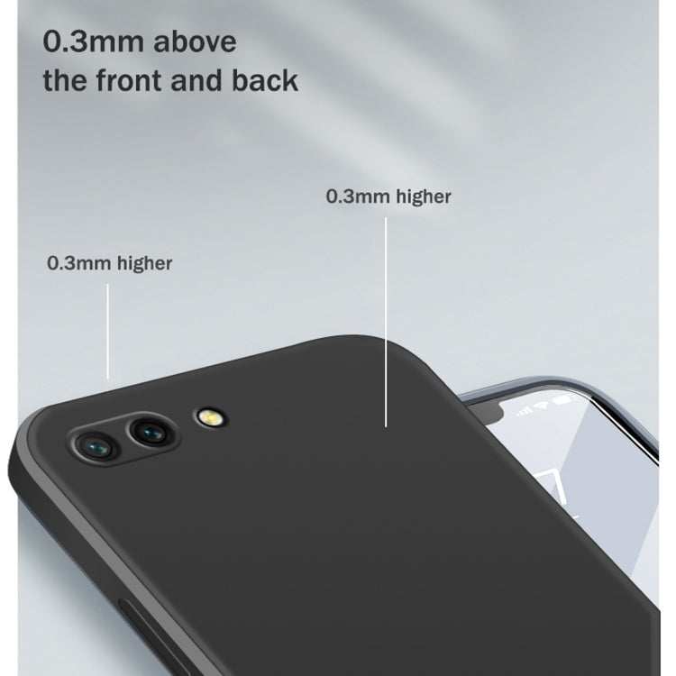 For Honor 10 Solid Color Imitation Liquid Silicone Straight Edge Dropproof Full Coverage Protective Case(Blue) - Honor Cases by PMC TechLife | Online Shopping South Africa | PMC TechLife | Buy Now Pay Later Mobicred