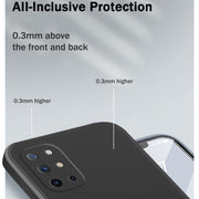 For OnePlus 8T Solid Color Imitation Liquid Silicone Straight Edge Dropproof Full Coverage Protective Case(Blue)