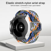 22mm Universal Adjustable Nylon Braided Elasticity Watch Band(Black)