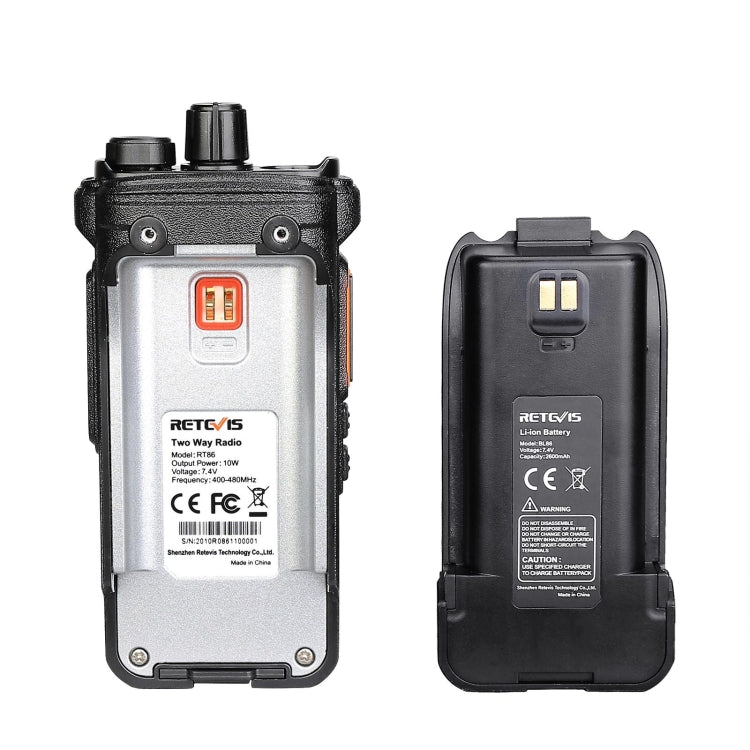 RETEVIS RT86 10W 430-440MHz 16CHS Two Way Radio Handheld Walkie Talkie with Wireless Copy Function(Black) - free shipping - PMC Jewellery - Order now!