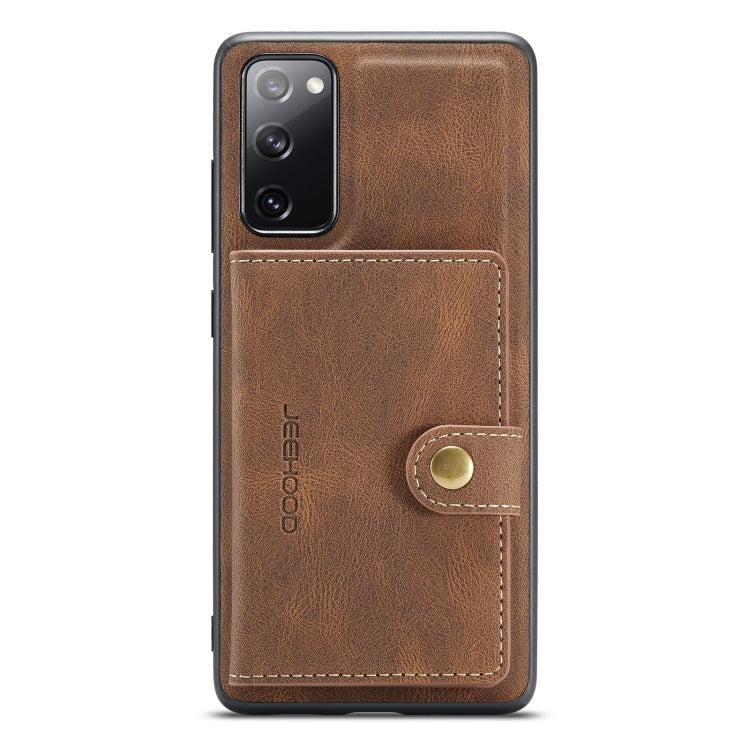 For Samsung Galaxy S20 FE JEEHOOD Retro Magnetic Detachable Protective Case with Wallet & Card Slot & Holder(Brown) - Galaxy S20 FE Cases by JEEHOOD | Online Shopping South Africa | PMC TechLife | Buy Now Pay Later Mobicred
