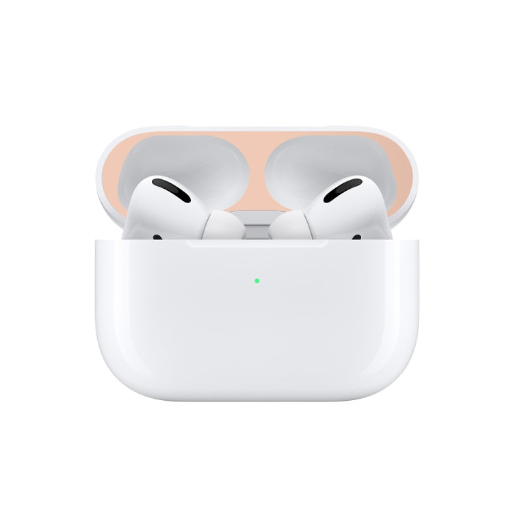 For Apple AirPods Pro Wireless Earphone Protective Case Metal Protective Sticker(Flesh Color)
