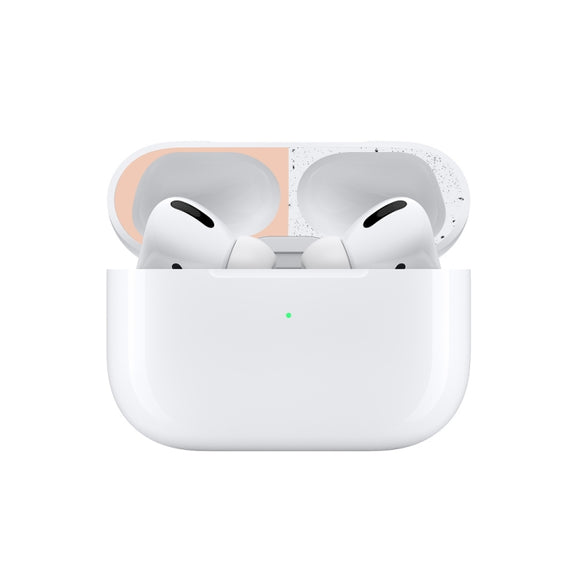 For Apple AirPods Pro Wireless Earphone Protective Case Metal Protective Sticker(Black)