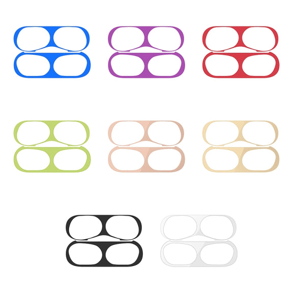 For Apple AirPods Pro Wireless Earphone Protective Case Metal Protective Sticker(Black)