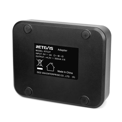 RETEVIS RTC27 Multi-function Six-Way Walkie Talkie Charger for Retevis RT27, EU Plug - free shipping - PMC Jewellery - Order now!