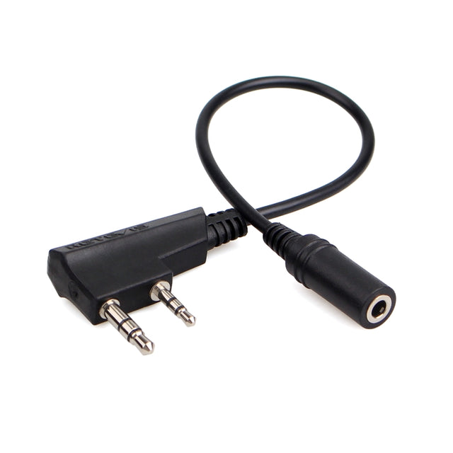 RETEVIS TCK01 Kenwood 2 Pin to 3.5mm Female Mobile Phone Audio Earphone Transfer Cable for RT21/RT22/RT24/RT7/RT27/H777