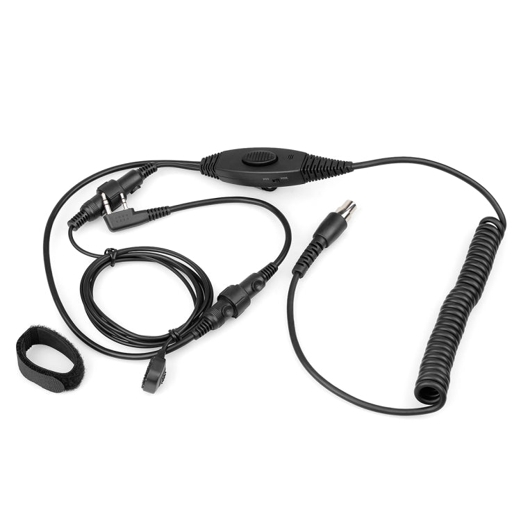 RETEVIS EH050K 2 Pin Adjustable Volume Noise Reduction Aviation Headphone Microphone with Finger PTT - free shipping - PMC Jewellery - Order now!