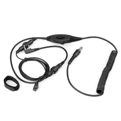 RETEVIS EH050K 2 Pin Adjustable Volume Noise Reduction Aviation Headphone Microphone with Finger PTT - free shipping - PMC Jewellery - Order now!