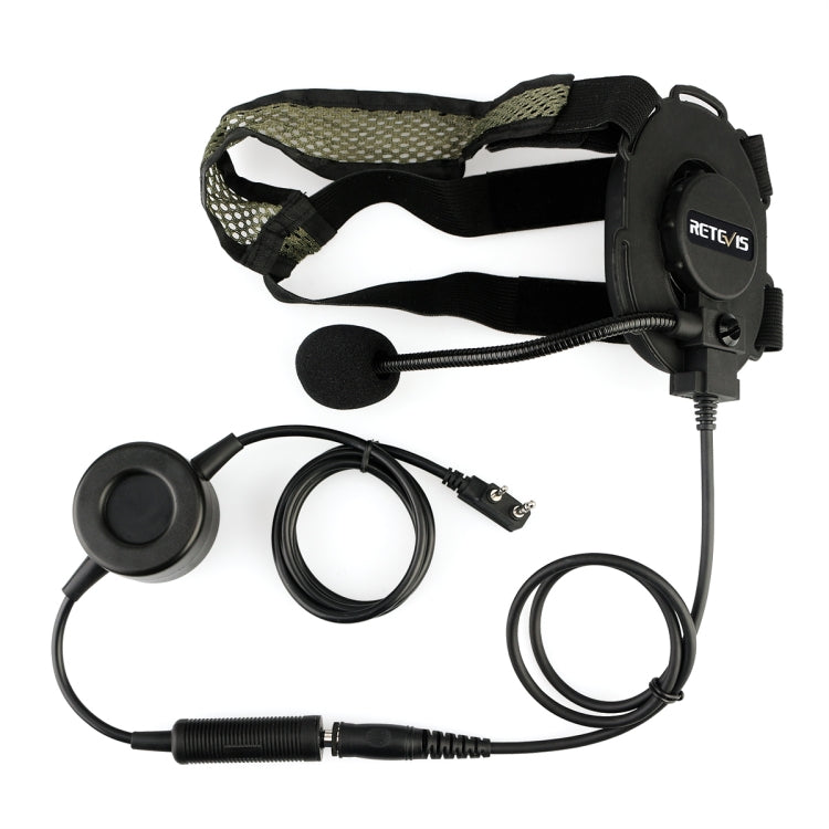 RETEVIS EH060K 2 Pin PPT Waterproof Tactical Military Headphone Microphone - free shipping - PMC TechLife - Order now!