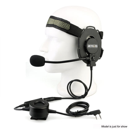 RETEVIS EH060K 2 Pin PPT Waterproof Tactical Military Headphone Microphone - free shipping - PMC Jewellery - Order now!