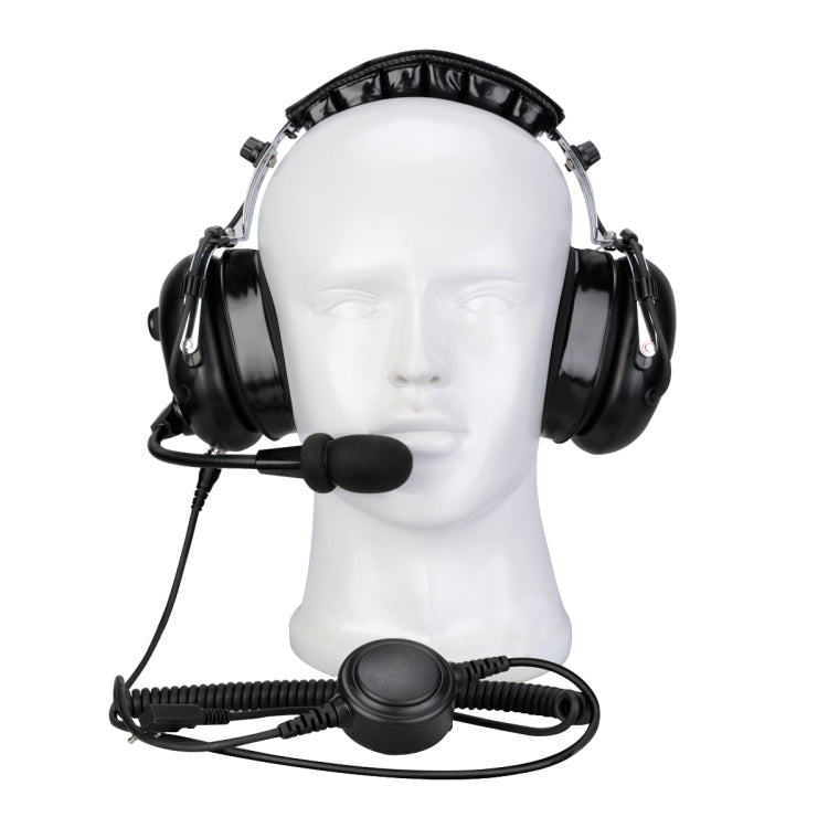 RETEVIS EH070K 2 Pin Adjustable Volume Binaural Noise Reduction Headphone Microphone - free shipping - PMC Jewellery - Order now!