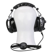 RETEVIS EH070K 2 Pin Adjustable Volume Binaural Noise Reduction Headphone Microphone