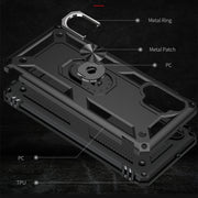 For Samsung Galaxy A32 4G Shockproof TPU + PC Protective Case with 360 Degree Rotating Holder(Black)