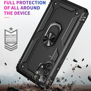 For Samsung Galaxy A32 4G Shockproof TPU + PC Protective Case with 360 Degree Rotating Holder(Black)