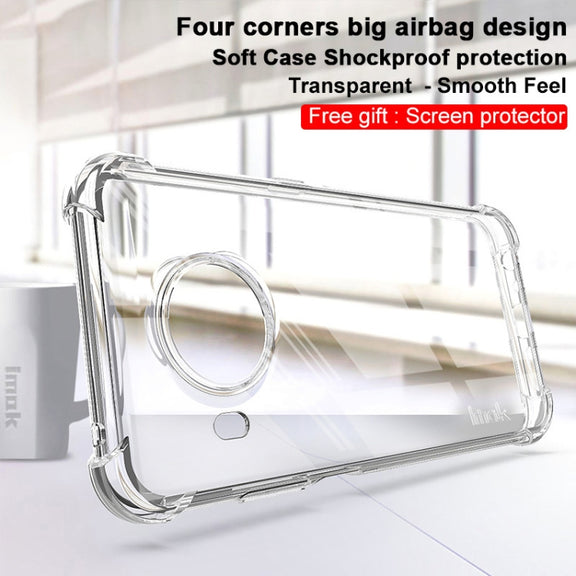 For Nokia X10 / X20 IMAK All-inclusive Shockproof Airbag TPU Case with Screen Protector(Transparent)