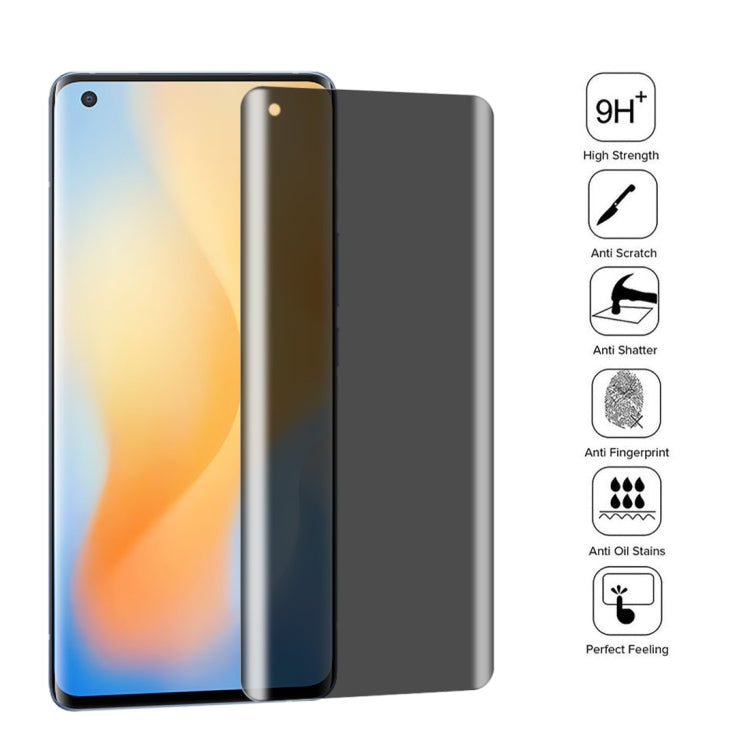 For vivo X50 Pro 0.3mm 9H Surface Hardness 3D Curved Surface Privacy Glass Film - free shipping - PMC TechLife - Order now!