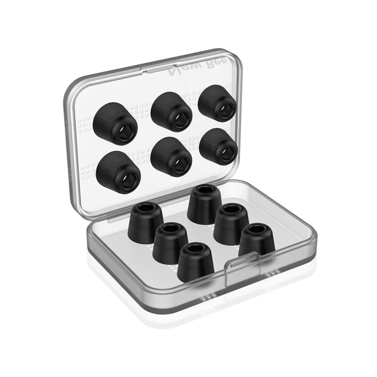 6 Pairs New Bee NB-M1 Slow Rebound Memory Foam Ear Caps with Storage Box, Suitable for 5mm-7mm Earphone Plugs(Black) - Anti-dust & Ear Caps by New Bee | Online Shopping South Africa | PMC TechLife