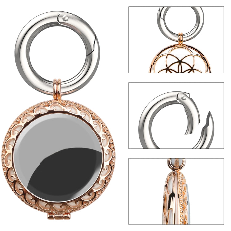 Copper Jewelry Style Shockproof Protective Cover Case with Keychain Hook Loop For AirTag(Rose Gold) - free shipping - PMC Jewellery - Order now!